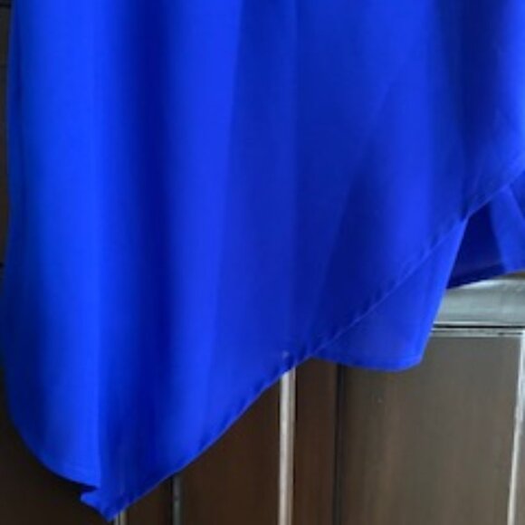 Monteau Blue Chiffon Sleeveless Top/ Size Small - Picture 4 of 4